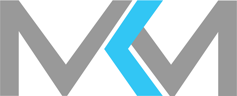 A blue and grey abstract background with the letter k.